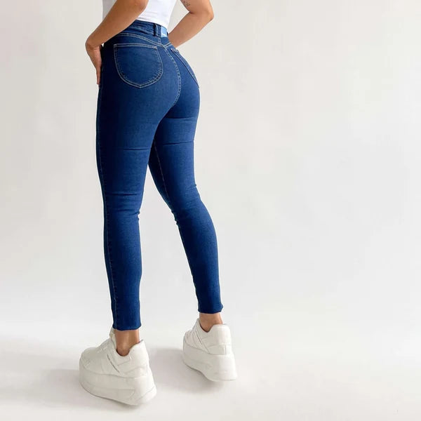 Skinny jeans clasico azul oscuro
