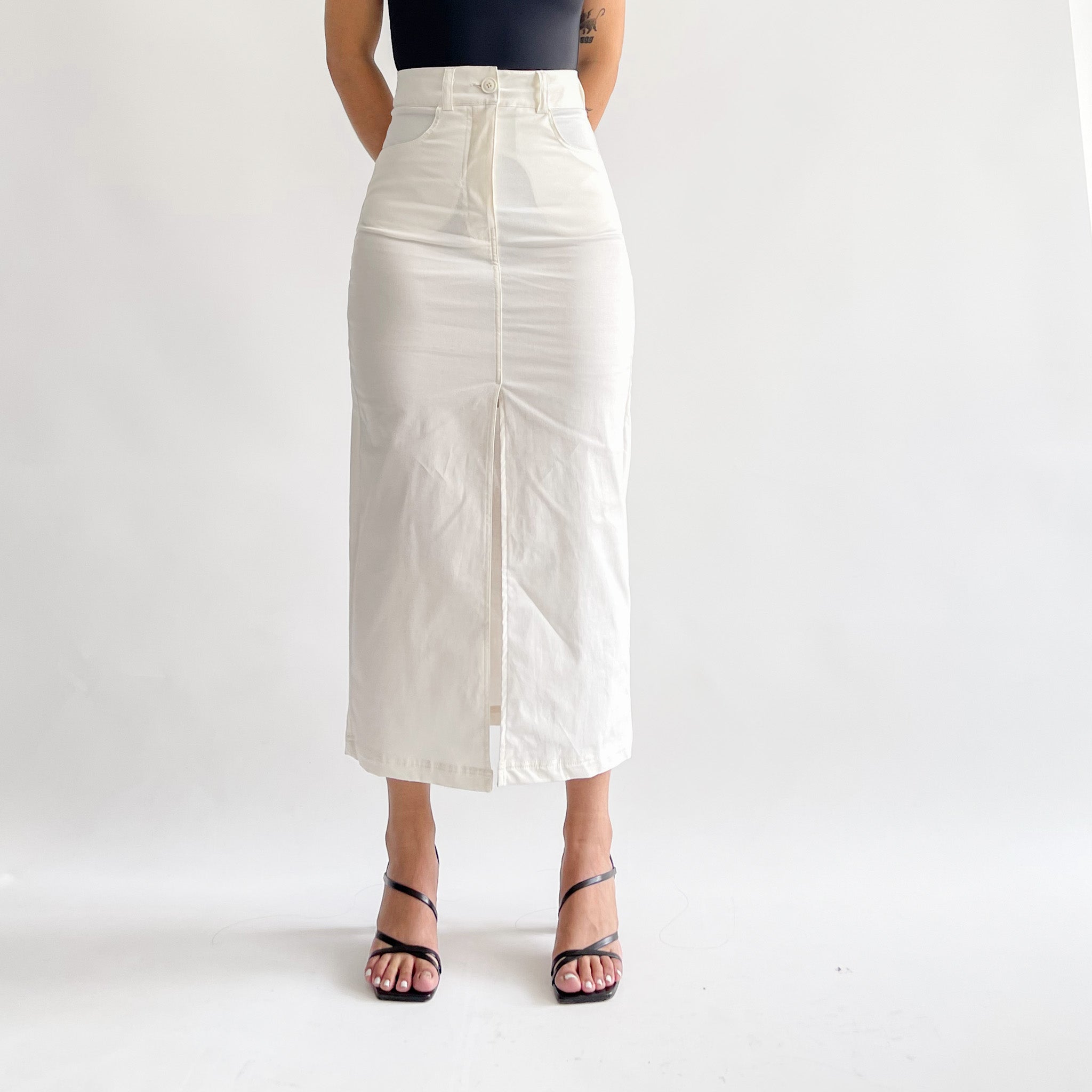 Maxi falda drill