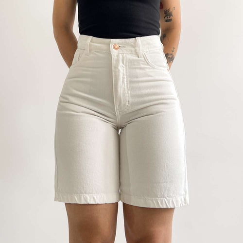 Bermuda jeans beige
