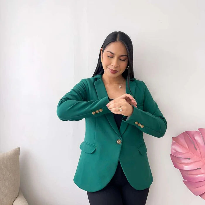 Blazer manga larga