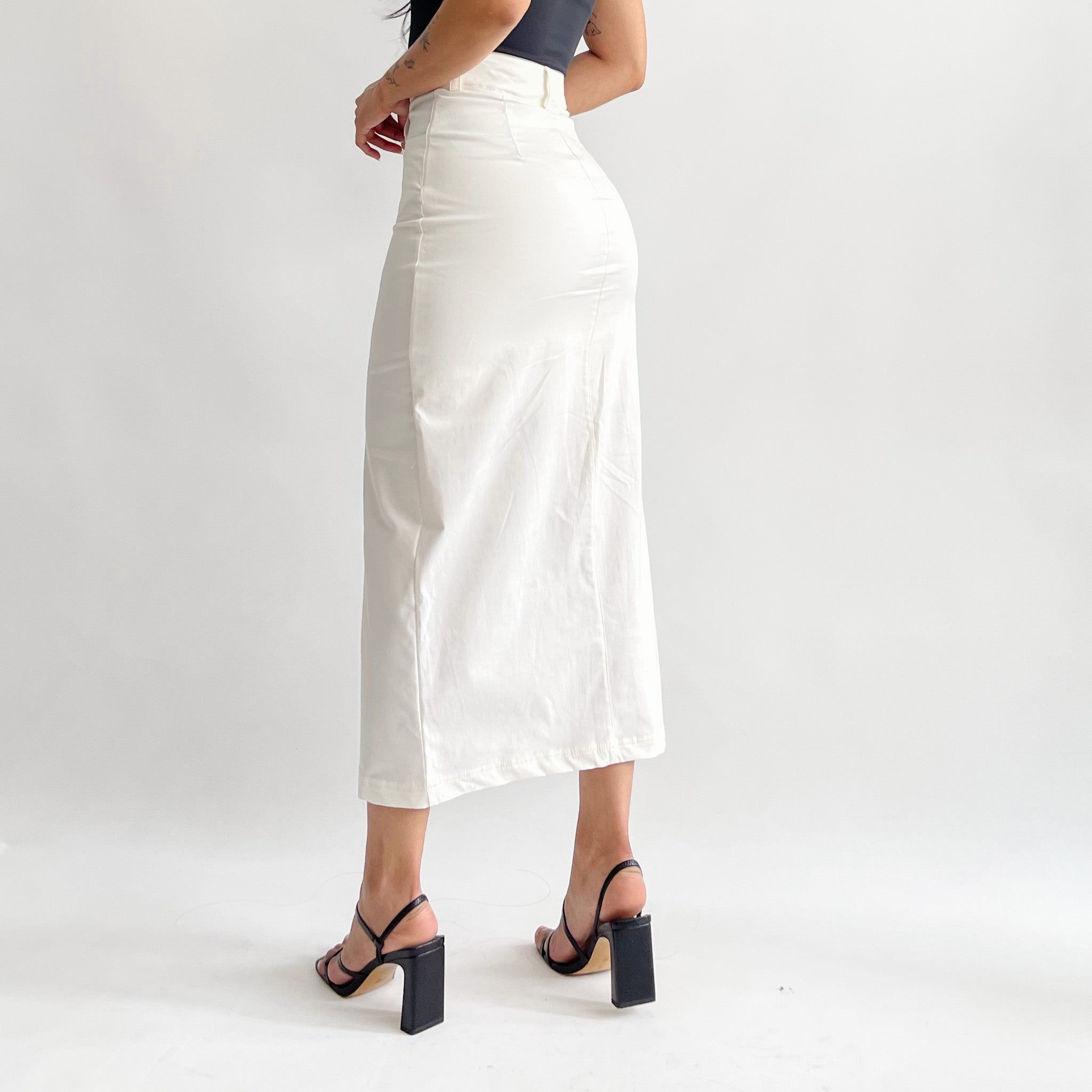 Maxi falda drill