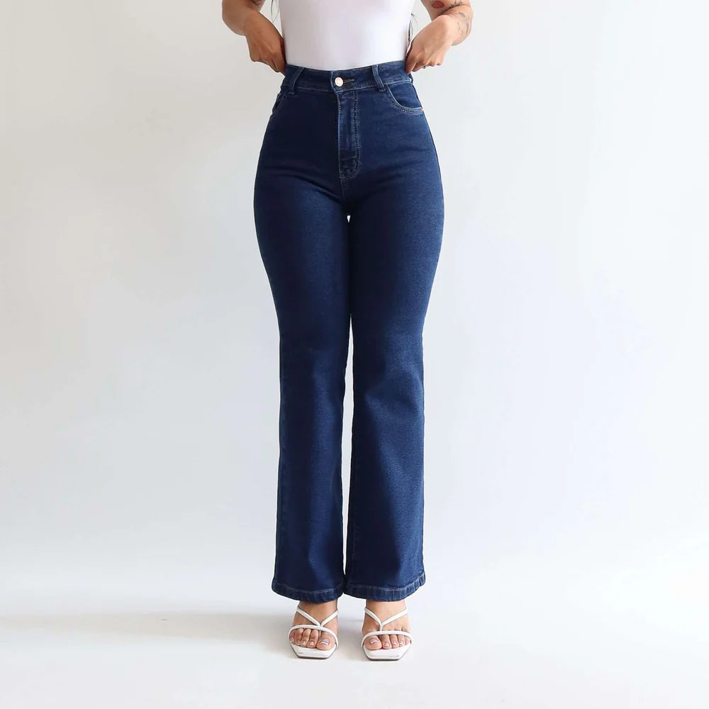 Mini bootcut jeans azul oscuro