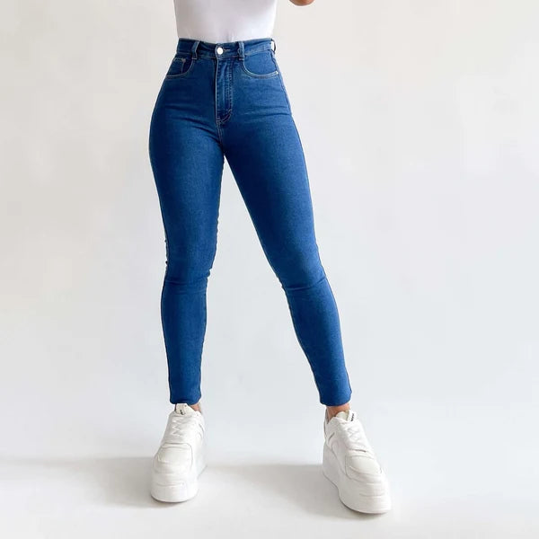 Skinny jeans clasico azul medio