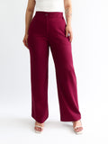 Straight pants elástico midi