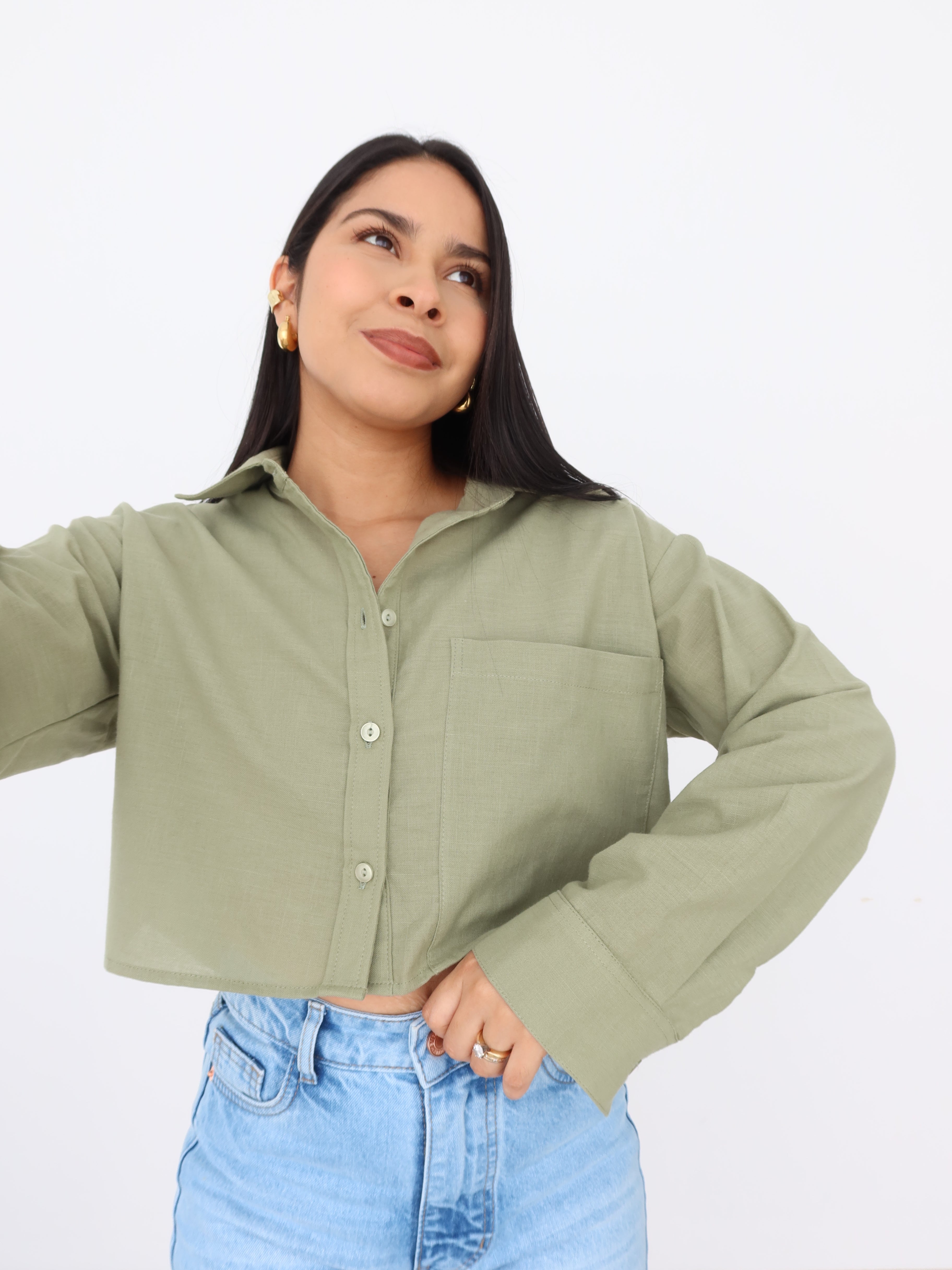 Camisa cropped