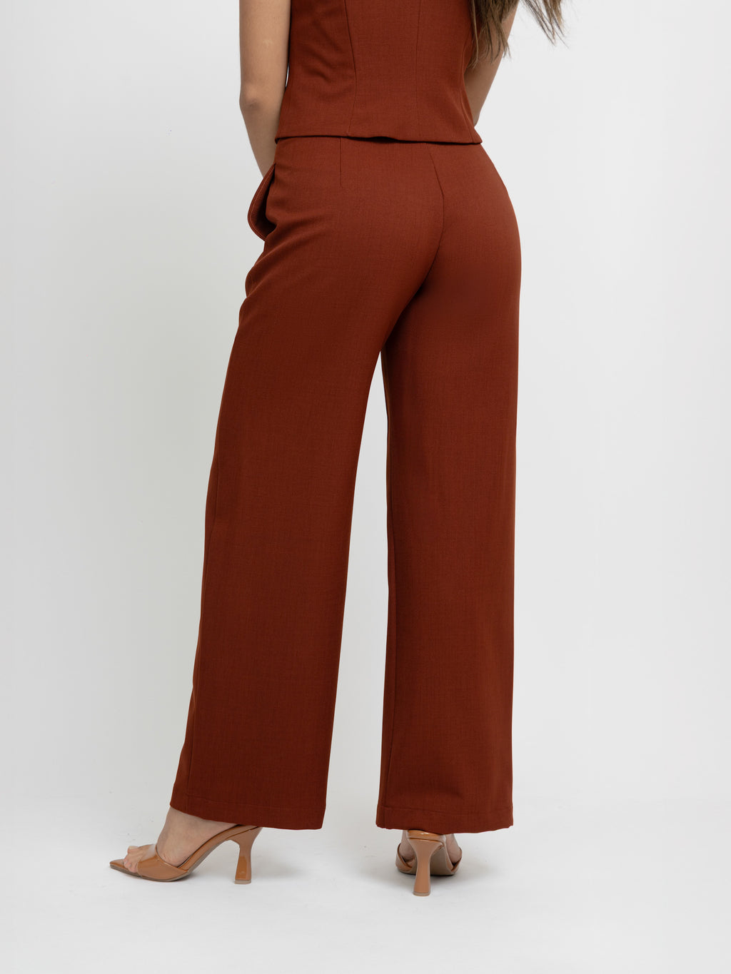 Straight pants elástico midi